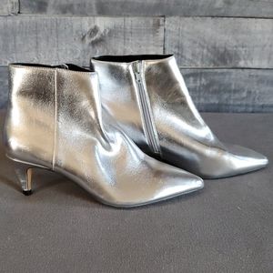 Gap silver heel  booties size 8